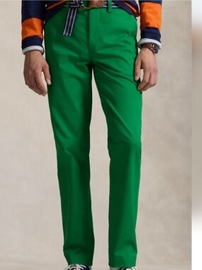 Brooks Brothers 34” x 32”
 kelly green flat front chino pant